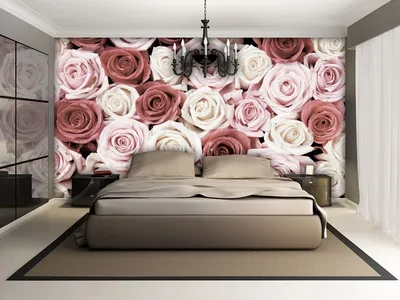 Фотообои 3D цветы 368x254 см Много роз (1629P8) по цене 1100,00 грн