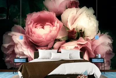 Фотообои виниловые на флизелине цветы розы крупные 3д розовые белые:  продажа, цена в Полтаве. Фотообои от \"Интернет-магазин обоев, ковров и  текстиля для дома LUXURY-HOME\" - 1565452782
