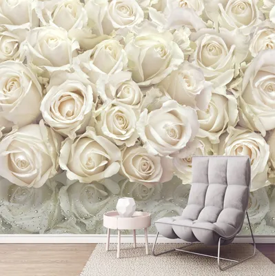 Фотообои Dekor Vinil 3D фотообои розы,обои цветы,белые,фреска в  спальню,гостиную,бутоны роз,декор стен,фотообои с цветами - купить по  выгодной цене | AliExpress