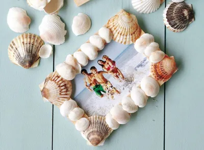 Морской декор из ракушек: летние мастер-классы | Shell crafts diy, Seashell  crafts, Shell crafts