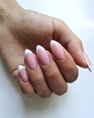 Френч Белый Миндаль | Manicure, Nails, Beauty