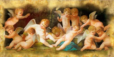 Фрески на стену дети, ангелы, мальчик, aртикул: 2135 ta11