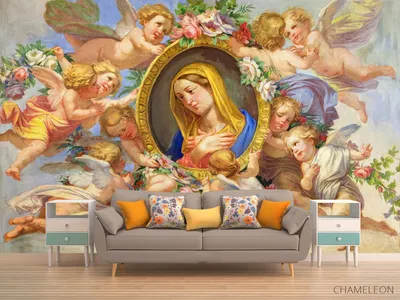 Фотообои фреска дева Мария и ангелы», (арт. 21315) - купить в  интернет-магазине Chameleon