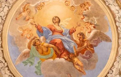 Купить фреску Ангелы «Мадонна и ангелы» | PINEGIN