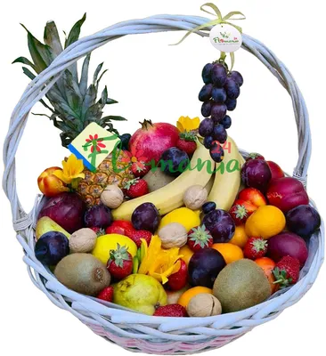 Букет цветов «Большая фруктовая корзина» - закажи с бесплатной доставкой в  Колтушах от 30 мин