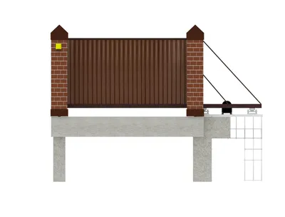 Откатные ворота с забором из профнастила на ленточном фундаменте,  производство и монтаж - Забор в каждый двор