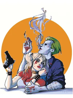 Картина по номерам \"Джокер и Харли Квин Harley Quinn Joker\" холст на  подрамнике — купить в интернет-магазине по низкой цене на Яндекс Маркете
