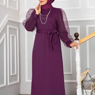 Купить Платье-хиджаб с рукавами Ptpit, новое модное мусульманское платье,  шикарное женское платье-кафтан Абая, облегающее мусульманское вечернее  платье, кафтан Абая | Joom