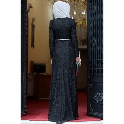Купить Вечернее платье в хиджабе, серебристое кружевное покрытие,  мусульманская одежда, новый сезон, сделано в Турции, качественный пояс на  подкладке, подарок, исламская абая | Joom