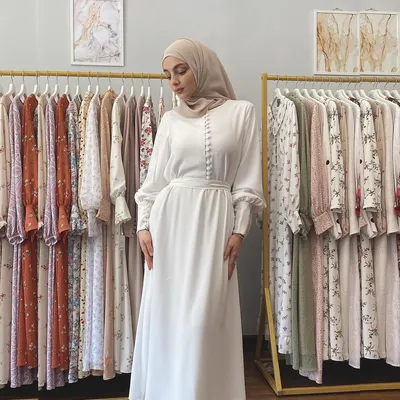 Мусульманский модный хиджаб платье Арабский Дубай абайя Турция простые  шифоновые макси платья с бисером для женщин мусульманская одежда вечернее  женское платье - купить по выгодной цене | AliExpress