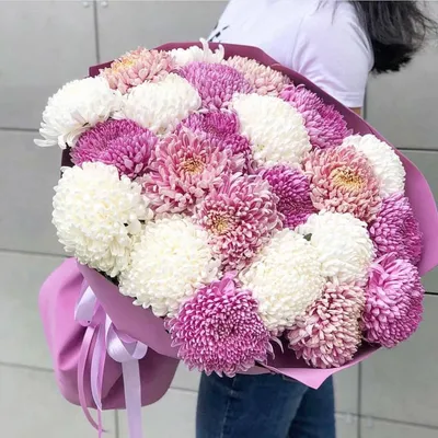 Цветы Букет хризантем #H6786 доставка Владивосток