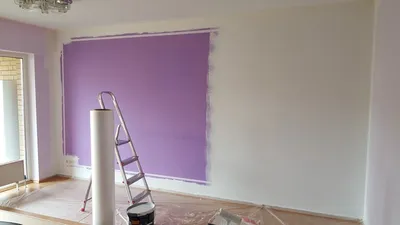 Цветная побелка стен фото