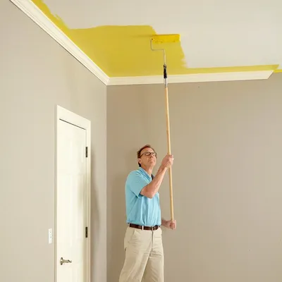 Покрытие потолка водоэмульсионной краской - 71 фото