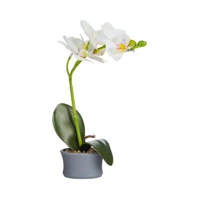 Искусственный цветок в горшке Орхидея