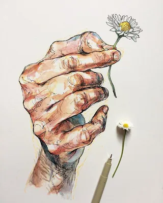 Картинки цветок в руке - 82 фото
