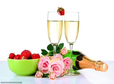 Скачать обои шампанское, розы, бокалы, цветы бесплатно для рабочего стола в  разрешении 4619x3398 — картинка №580825