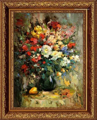 Цветочный натюрморт живописца Александра Колотилова «Цветы-3»