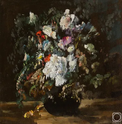 Цветы, натюрморт» картина Кремера Марка маслом на холсте — купить на  ArtNow.ru