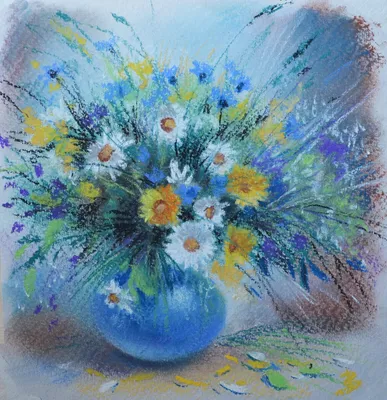 Рисую букет цветов сухой пастелью | ART izo kat | Дзен