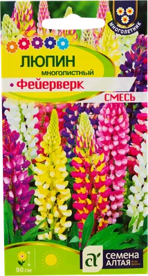 Семена цветов Люпин Фейрверк смесь окрасок Семена Алтая в Красноярске –  купить по низкой цене в интернет-магазине Леруа Мерлен