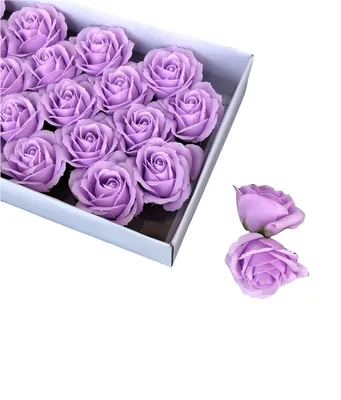 Цветы из мыла/Мыльные розы сиреневые БОЛЬШИЕ. Набор 25 шт, 6.5*7см. —  купить в интернет-магазине OZON с быстрой доставкой