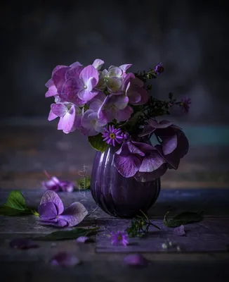 Фото Сиреневые цветы в вазе