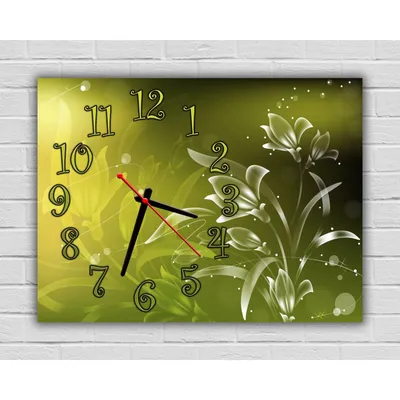 Красивые настенные часы 74087, 30х40 см, Цветы - Купить часы на стену по  цене от производителя в Украине, цена, отзывы