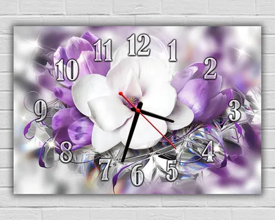 Красивые с Эффектом 3D Часы Картина Настенные в Спальню Весенние Цветы,  30х45 См — в Категории \"часы для Дома\" на Bigl.ua (1242005095)