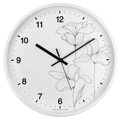 Часы настенные круглые Цветы d30 см купить недорого в интернет-магазине  товаров для декора Бауцентр