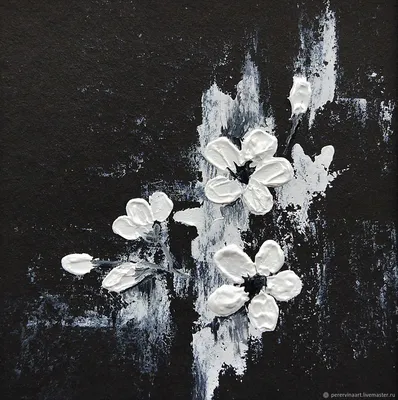 Картины: Чёрно-белые цветы в интернет-магазине Ярмарка Мастеров по цене  1275 ₽ – SX4Y0RU | Картины, Волгоград - доставка по России