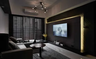 Дизайн комнаты с чёрными стенами, идеи оформления - 45 фото