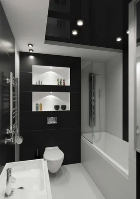 Ванная комната в черно-белых тонах: 15 потрясающих идей