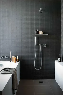 Черно-белая ванная комната - 87 фото новинок лучшего интерьера