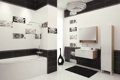 Черно белая ванна: особенности оформления комнаты в черном и белом цвете и  нюансы выбора ванны