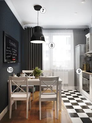 Черно-белая кухня площадью 8 кв. метров: 10 дизайнерских ремарок | Design  interior escandinavo, Interior de cozinha, Interiores de casas