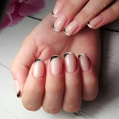 Чёрно-белый френч 💣 | Nails, Beauty
