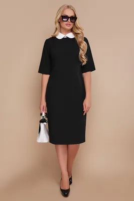 Черное офисное платье Ундина-Б 3/4 - купить в Украине