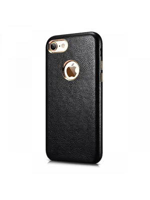 Чехол накладка Xoomz, Liquidmetal, на iPhone 7 — Чёрный эко-кожа