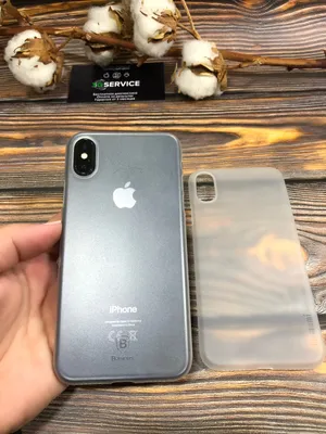 Купить Чехол iPhone X Baseus wing case, тонкий прозрачный пластик, матовый  (цвет: белый) в магазине 3G-Сервис