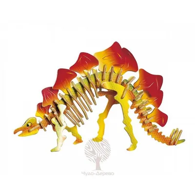 Сборная деревянная модель Чудо-Дерево Динозавры Стегозавр (2/60) - JC016  купить в интернет-магазине Наша детка в Москве и России, отзывы, фото