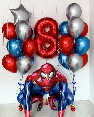 🎈 Сет воздушных шаров Человек-паук и шары Хром 🎈: заказать в Москве с  доставкой по цене 12600 рублей