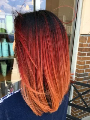 Рыжие пряди на темных волосах (55 лучших фото)