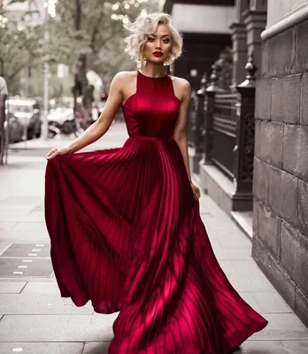 Красное вечернее платье - 68 photo