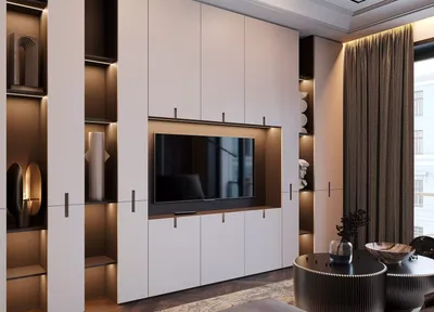 Дизайн шкафов в гостиную — 40 фото идей в блоге MrDoors