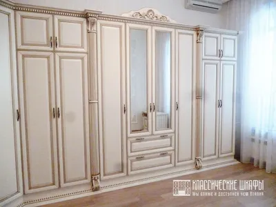 Шкаф в классическом стиле из массива дерева - Классические шкафы на заказ в  Москве и МО