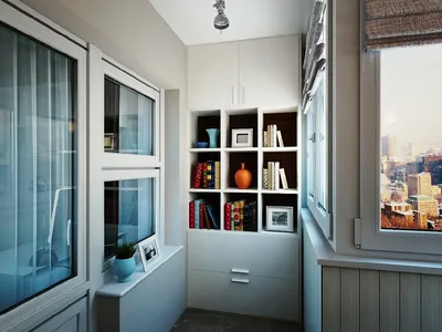 Шкаф на лоджию и балкон: угловые, пластиковые и другие виды в интерьере  комнаты