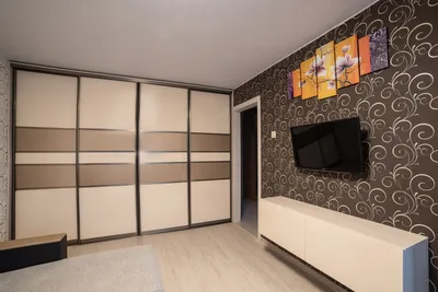 Встроенный шкаф купе в гостиную - 73 фото