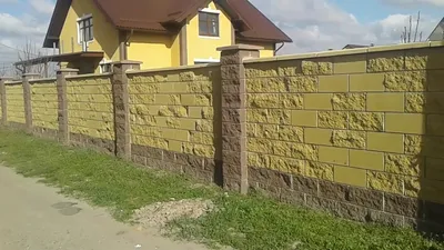 ЧП Никитченко — ЖБИ » Забор из декоративных блоков «Колотый камень». Где  купить декоративный блок