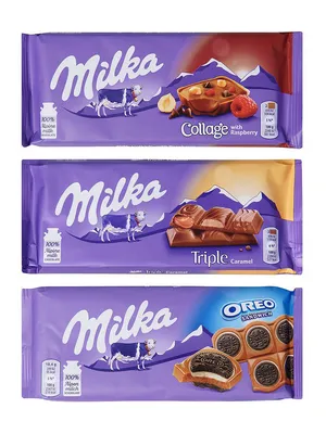Шоколад Милка 90 гр (Oreo sandwich, Triple Caramel, Collage… Milka 8469576  купить в интернет-магазине Wildberries
