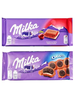 Шоколад Милка Cherry Creme, 100г. + Milka Oreo, 92г., Германия Milka  10053348 купить в интернет-магазине Wildberries